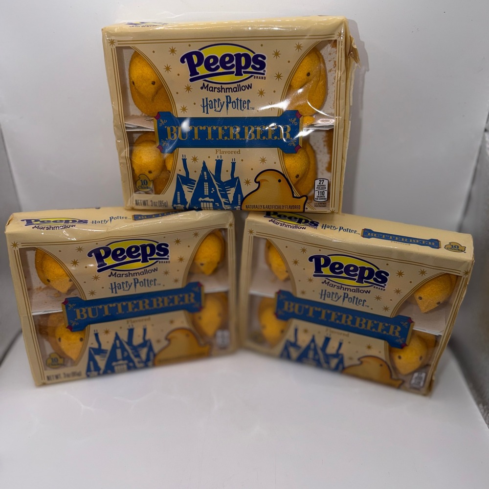 Peeps Harry Potter 3 Pack Butterbeer Flavored Marshmallow Chicks Wizarding World
